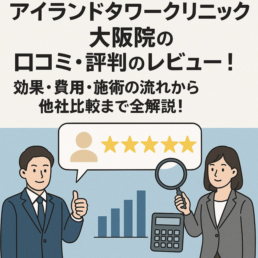 アイランドタワークリニック大阪院の評判と口コミを徹底解説！効果・料金・施術の流れから他院との比較まで完全ガイド