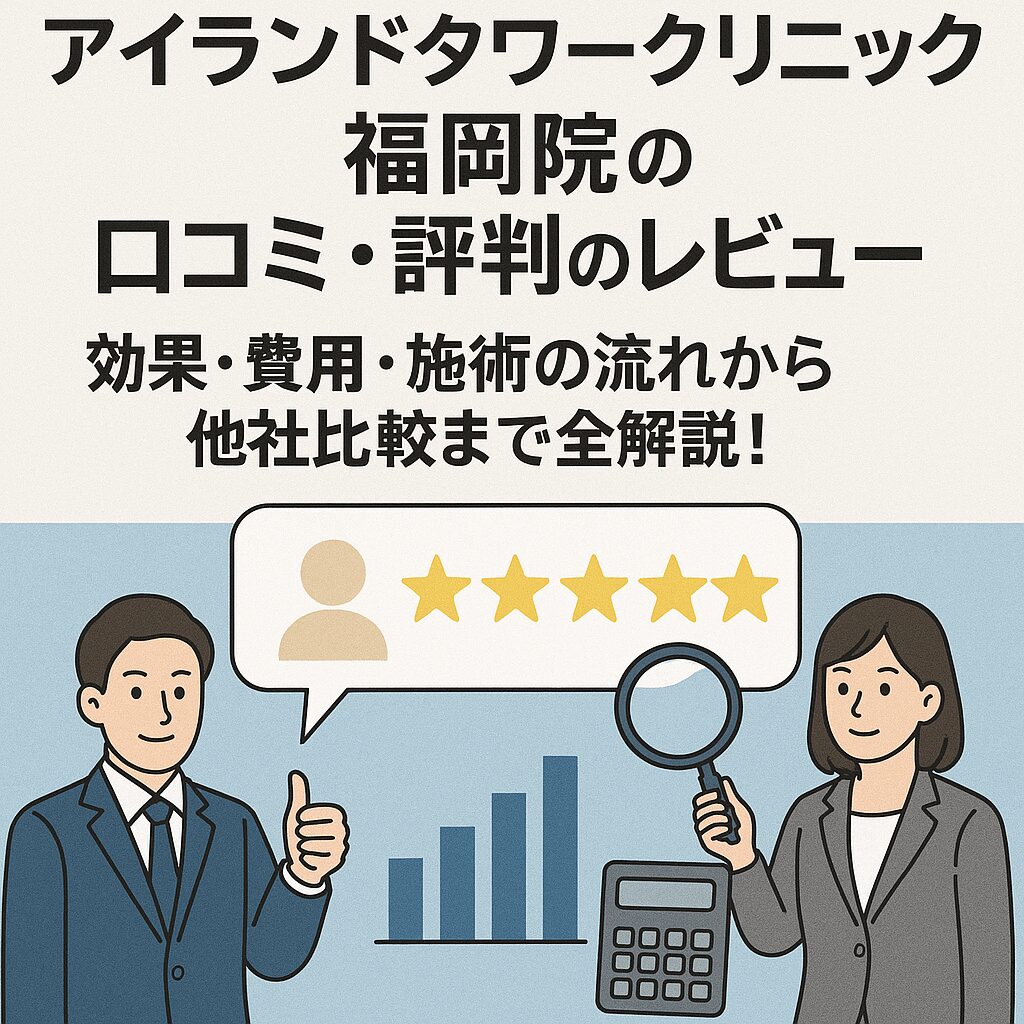 アイランドタワークリニック福岡院の評判と口コミを徹底解説！効果・料金・施術の流れから他院との比較まで完全ガイド