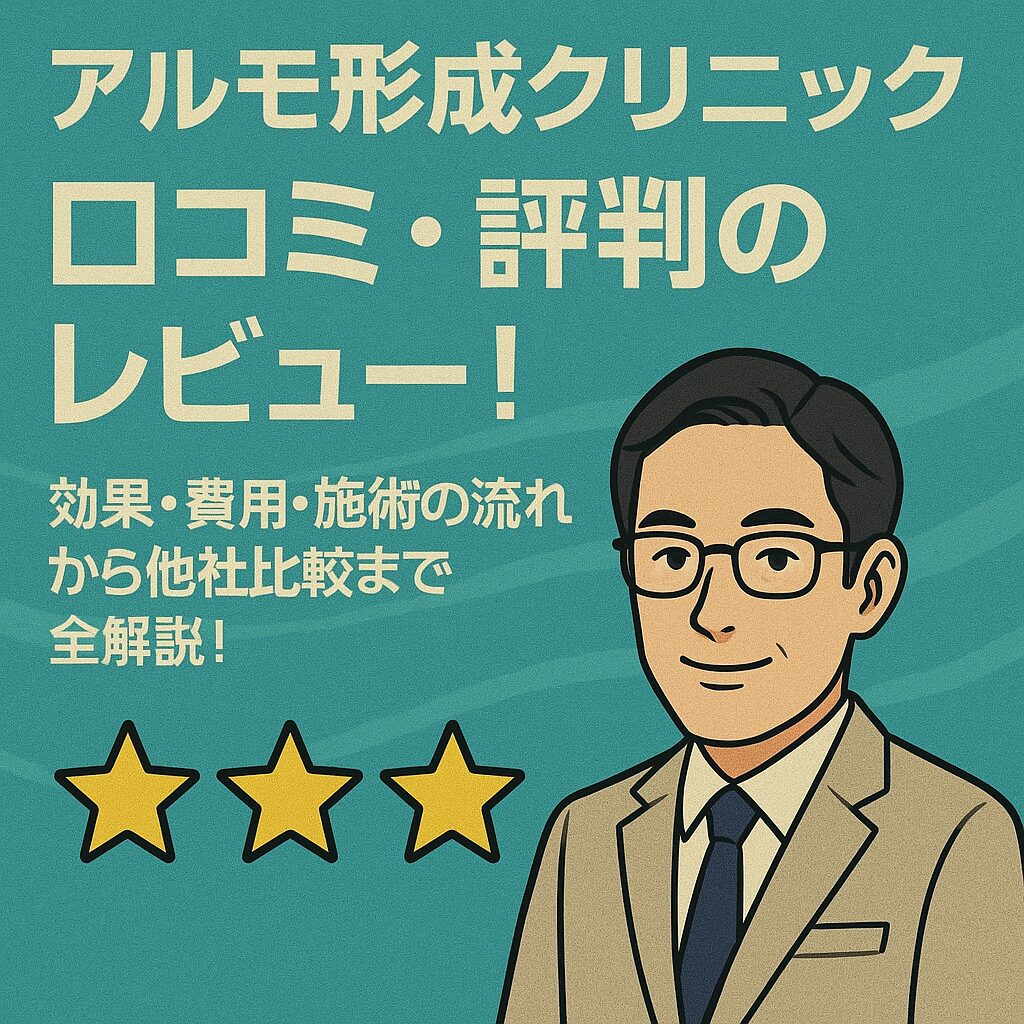 アルモ形成クリニックのリアルな口コミ・評判まとめ｜効果や料金、施術プロセスと他院との比較を徹底解説！