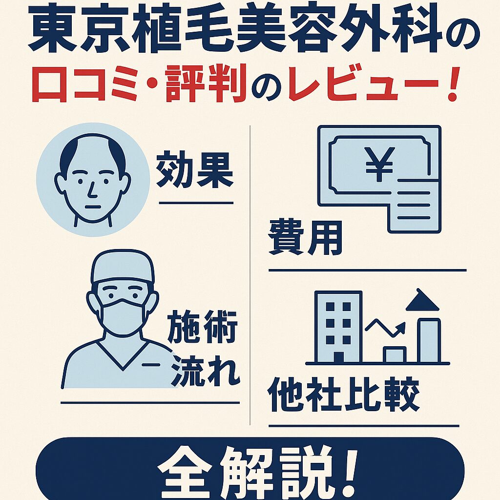 東京植毛美容外科のリアルな口コミ・評判を徹底調査！効果・料金・施術プロセスから他院比較まで完全ガイド