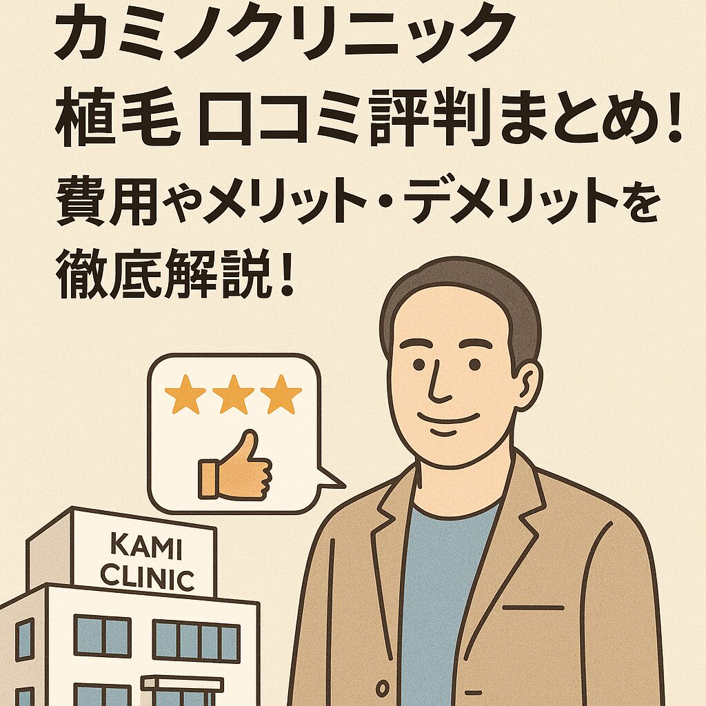 カミノクリニックの植毛口コミ・評判を総まとめ｜料金や長所・短所をわかりやすく解説！