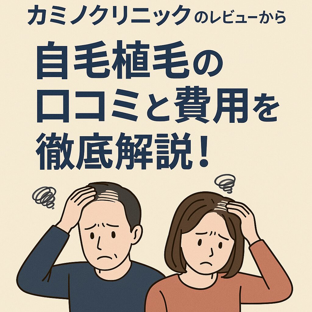 カミノクリニックのレビュー・体験談から見る！植毛の評判と料金をわかりやすく解説！