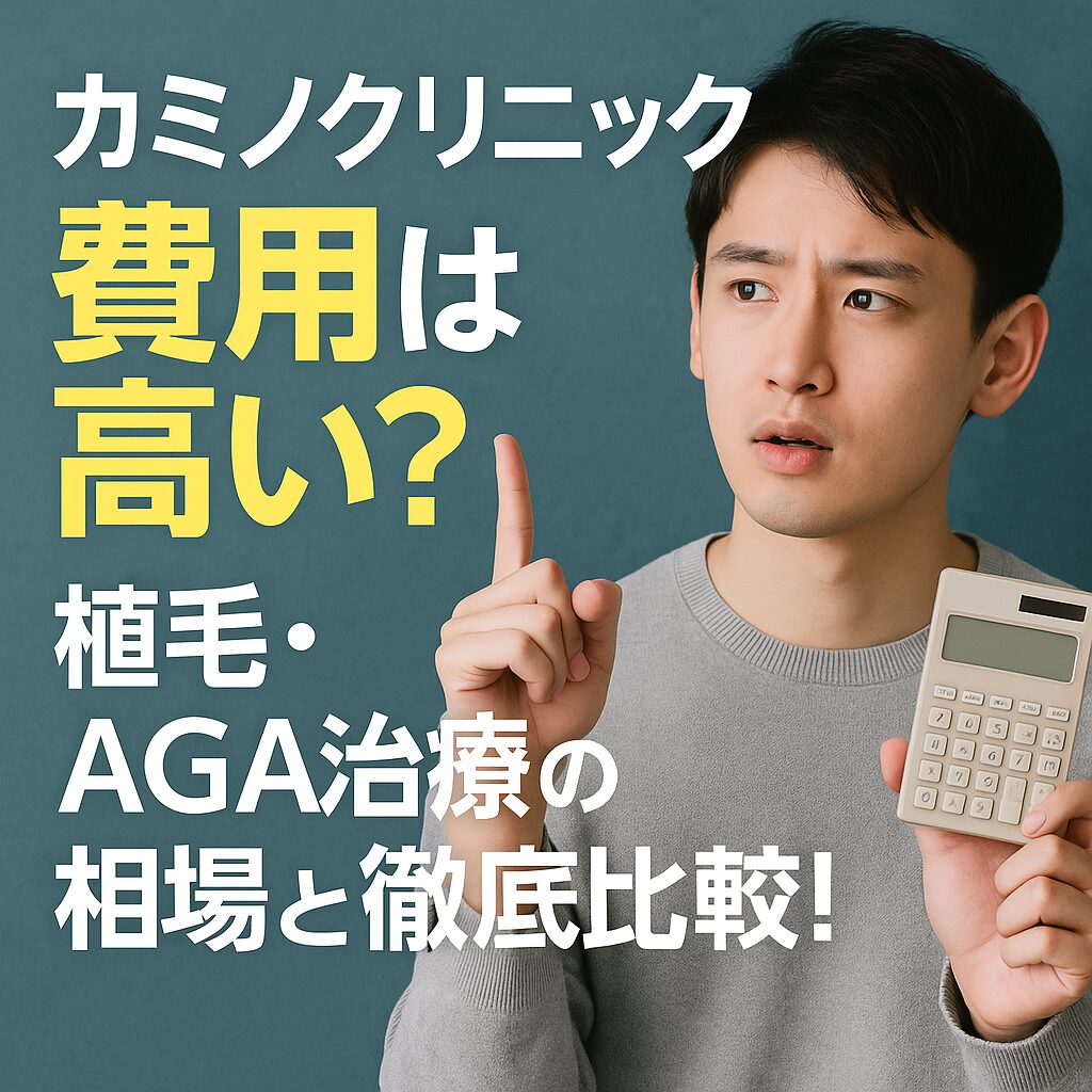 カミノクリニックの費用は高いのか？植毛とAGA治療の価格を他院と徹底比較！