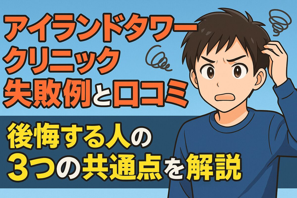 アイランドタワークリニックの失敗事例と口コミ｜後悔する人に共通する3つのポイントを徹底解説