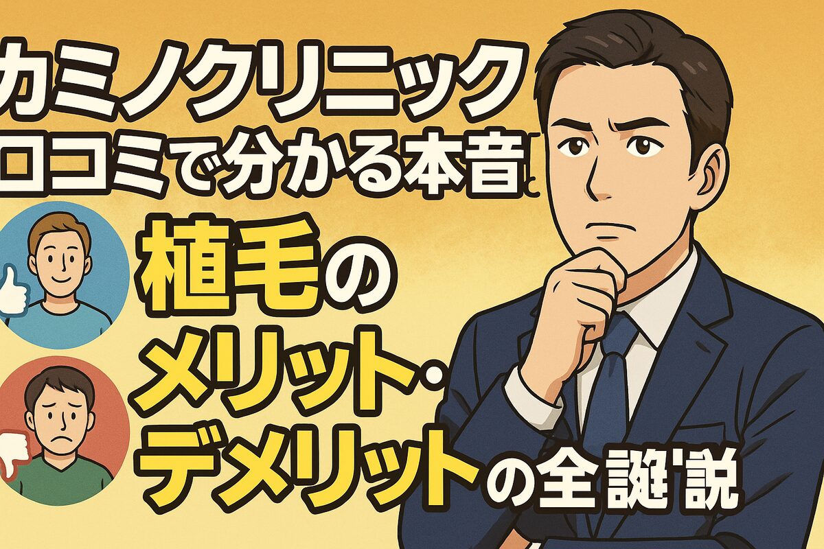 カミノクリニックの口コミから見る植毛のリアルな評価と利点・注意点を徹底検証！