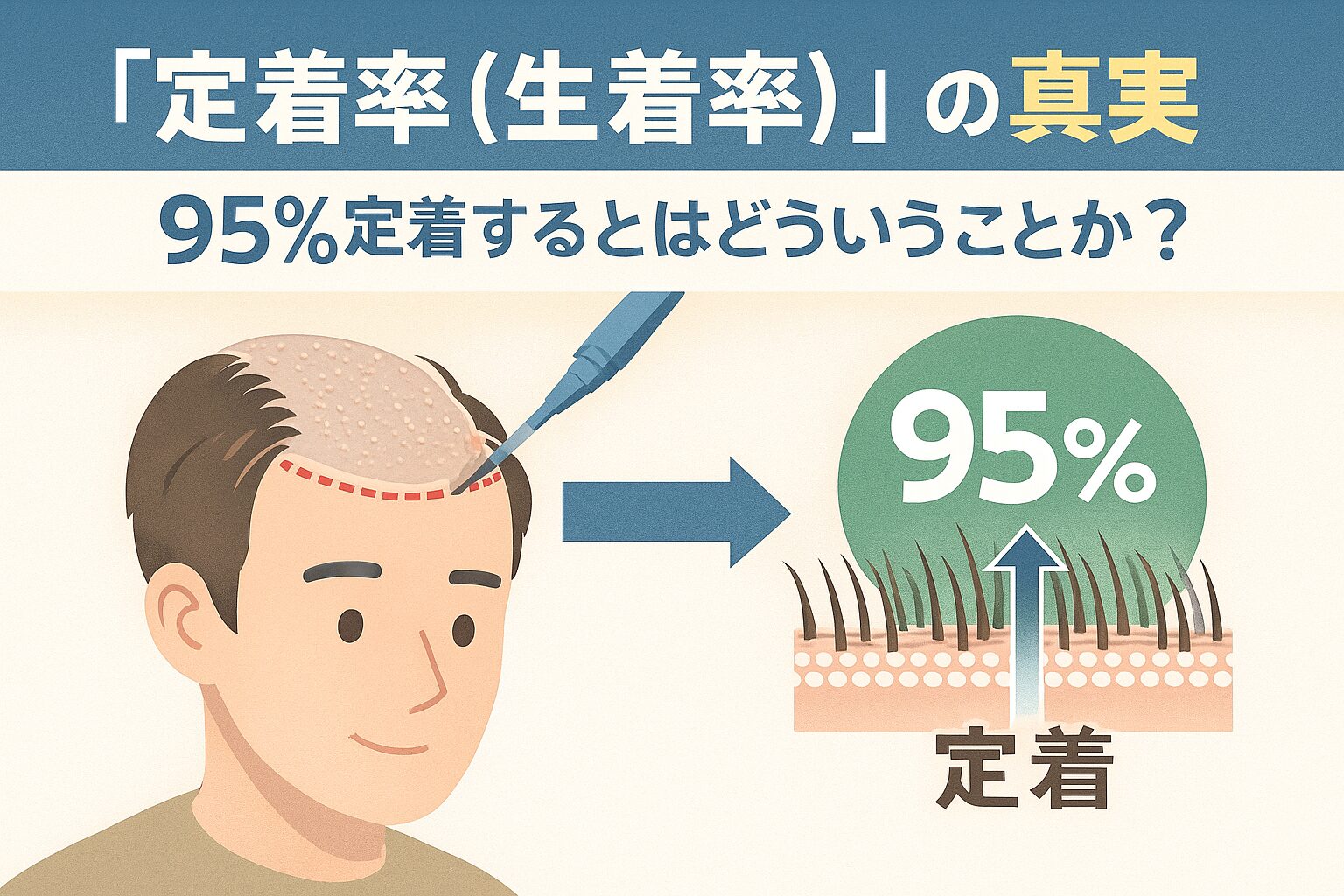 「定着率(生着率)」の真実|95%定着するとはどういうことか?